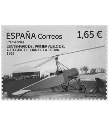 Sello de España Centenario Primer vuelo autogiro Juan de la Cierva 1923  - 1 Filatelia.shop