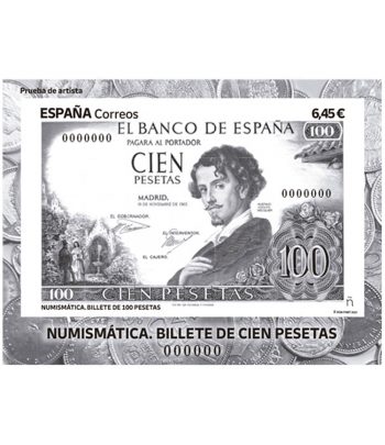 Prueba Lujo 168 Numismática. Billete de 100 pesetas  - 1 Filatelia.shop