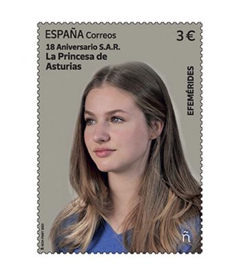 Sello de España 5706 18 Aniversario Princesa de Asturias.  - 1 Filatelia.shop