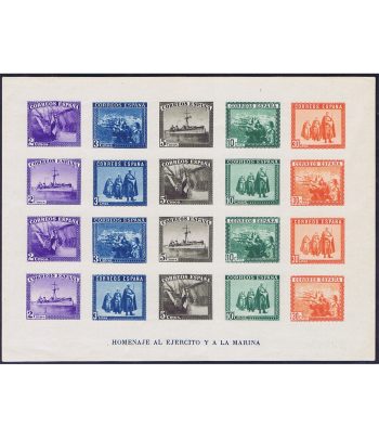 Sello de España 850 HB En Honor del Ejercito y la Marina. Sin Dentar  - 1 Filatelia.shop