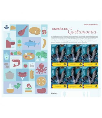 2025 Pliego Premium 168 España ES. Gastronomía  - 1 Filatelia.shop
