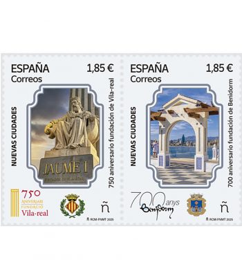Sello de España 5825/6 Nuevas ciudades. Vila-real y Benidorm.  - 1 Filatelia.shop