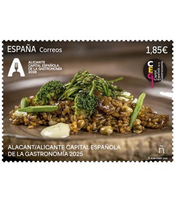 Sello de España 5837 Capital española gastronomía 2025. Alicante.  - 1 Filatelia.shop