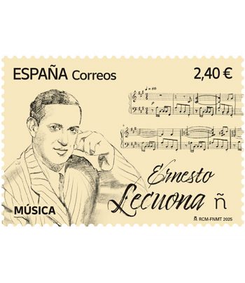 Sello de España 5842 Música. Ernesto Lecuona.  - 1 Filatelia.shop