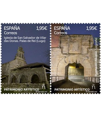 Sello de España 5843/4 Patrimonio artístico. Lugo y Logroño.  - 1 Filatelia.shop
