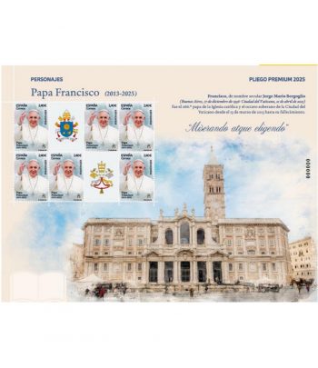 2025 Pliego Premium 177 Papa Francisco 2013-2025.  - 1 Filatelia.shop