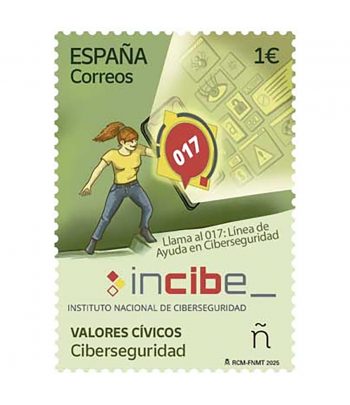 Sello de España 5868 Valores cívicos. Ciberseguridad.  - 1 Filatelia.shop