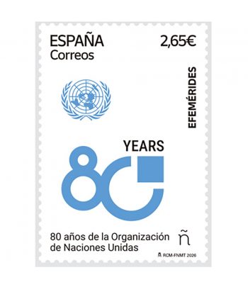 Sello de España 5898 80 años Organización de Naciones Unidas.  - 1 Filatelia.shop