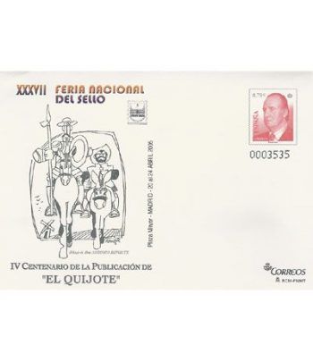 2005 F.N.DEL SELLO. Sobre Entero Postal El Quijote