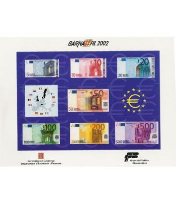 2002 BARNAFIL. Hojita recuerdo monedas euro