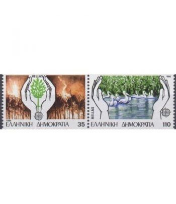 Europa 1986 Grecia (sellos procedente carnet)