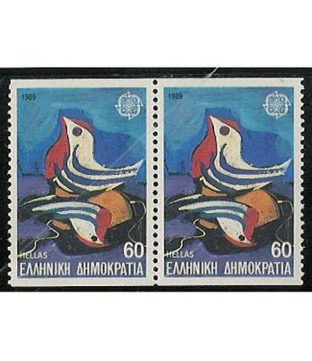 Europa 1989 Grecia (sellos procedente carnet)