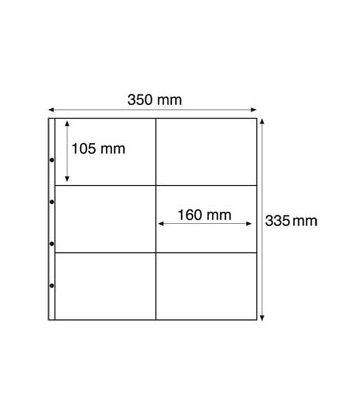 LEUCHTTURM "MAXIMUM" 5 hojas con 6 dep.(postal moderna) transp.