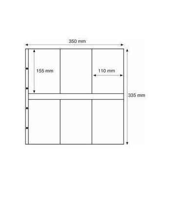 LEUCHTTURM "MAXIMUM" 5 hojas con 6 dep.(postal moderna) blanco