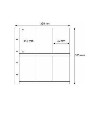 LEUCHTTURM "MAXIMUM" 5 hojas con 6 dep.(postal antigua) negro