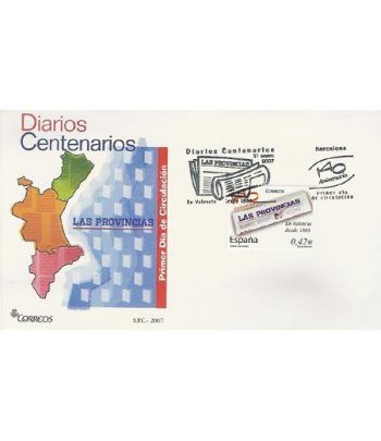 Sobres Primer Día España 4309 Diarios Centenarios (2007)