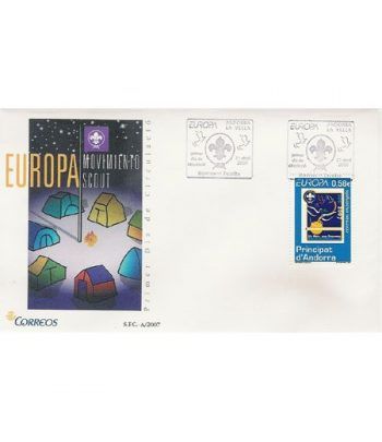 Sobres Primer Día Andorra Española 346 (2007)