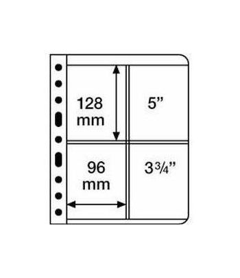 LEUCHTTURM hojas Vario negras. Hojas doble cara 4 depart. vertic