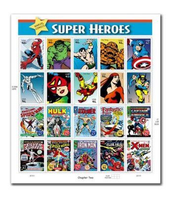 Comics. USA 2006 Marvel Super Heroes (20 sellos)