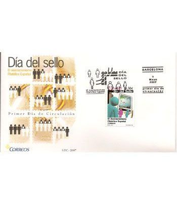Sobres Primer Día España 4330 Día del sello (2007)