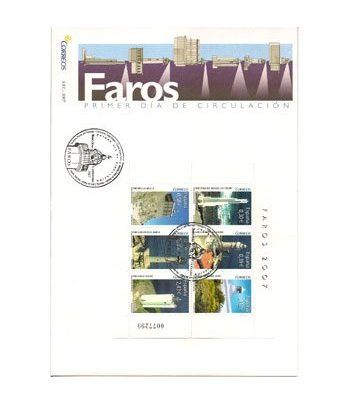 Sobres Primer Día España 4348 Faros (2007)