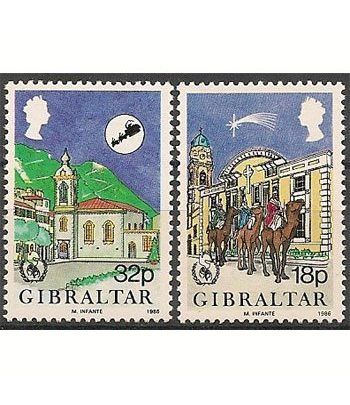 Navidad. Gibraltar (nº cat. yvert 526/7)