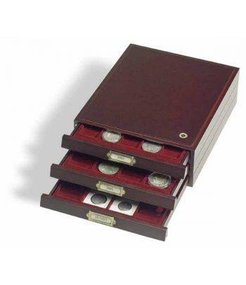 LEUCHTTURM Bandejas de madera HMB 35 para 35 placas Jeroban Bandeja Monedas - 2