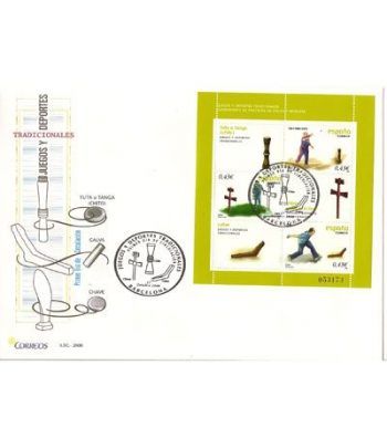 Sobres Primer Día España 4435 Juegos y deportes trad.(2008)