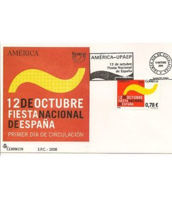 Sobres Primer Día España 4438 America Upaep (2008)