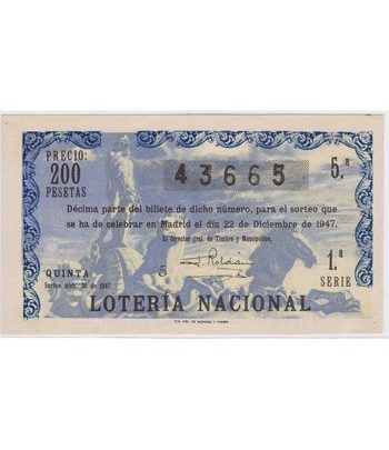 Loteria Nacional. 1947 sorteo 36 (Navidad). Azul.  - 2