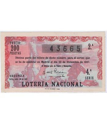 Loteria Nacional. 1947 sorteo 36 (Navidad). Rosa.  - 2