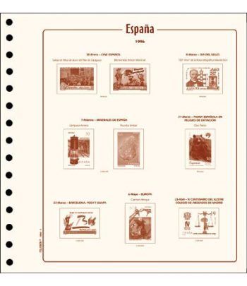 FILOBER sellos ESPAÑA 1966 montado con estuches. Hojas FILOBER Cultural - 2