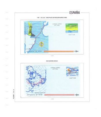 FILOBER Color ESPAÑA Aerogramas 1981 sin montar