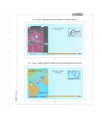 FILOBER Color ESPAÑA Aerogramas 1996-97 sin montar