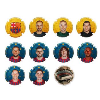Placas de Cava. Colección oficial FC Barcelona. (23) Jugadores.  - 2