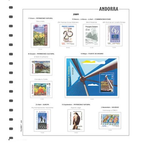FILOBER Hojas Color para sellos Andorra Española