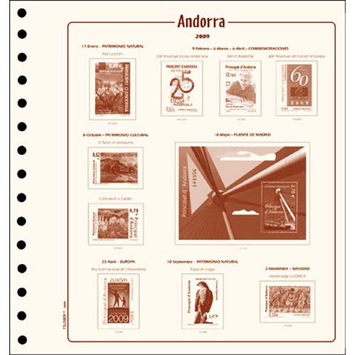 FILOBER Hojas para sellos Andorra Española
