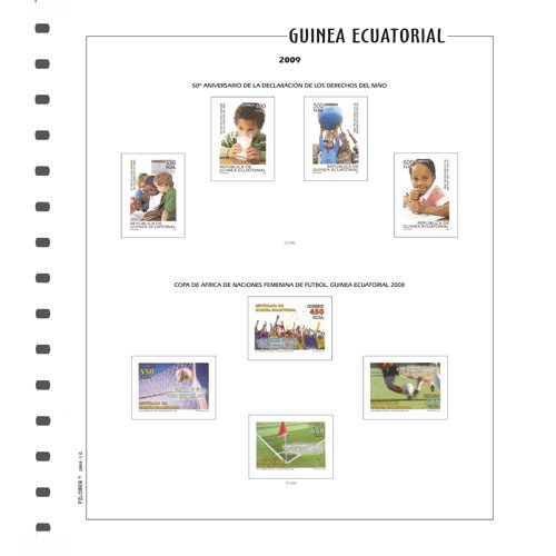 FILOBER Hojas Color para sellos de Guinea Ecuatorial