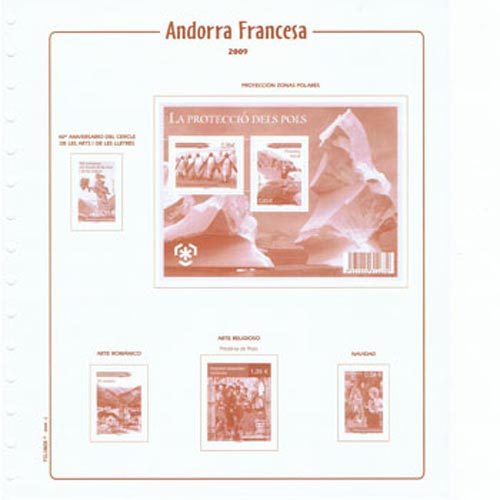 FILOBER Hojas para sellos de Andorra Francesa