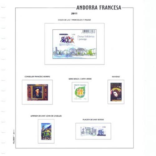 FILOBER Hojas color para sellos de Andorra Francesa