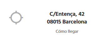 Dirección Tienda