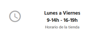 Horario tienda